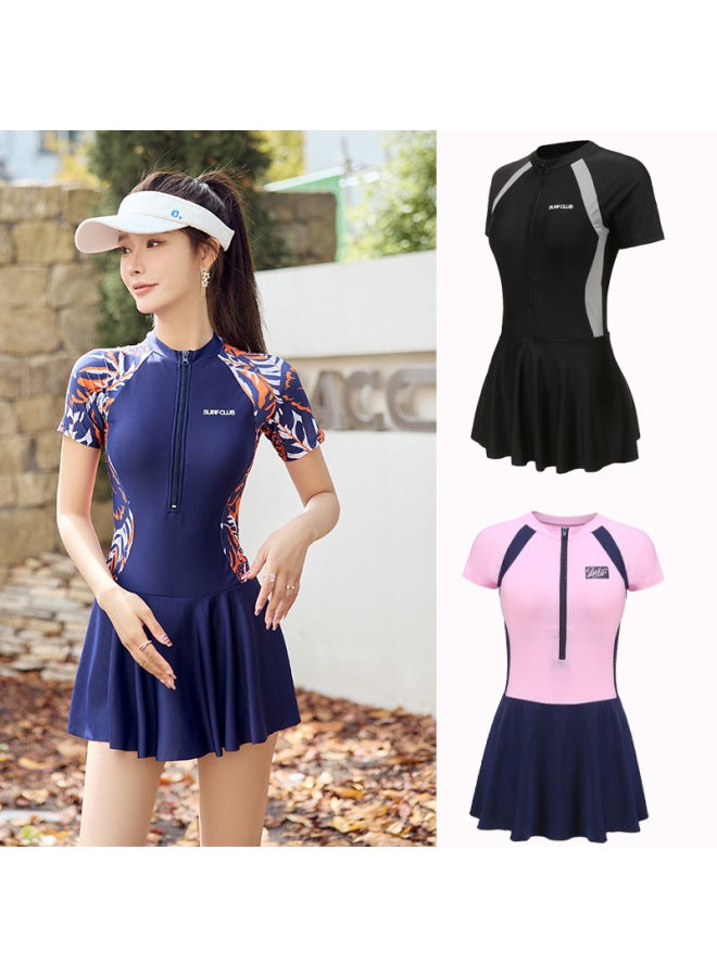 Loquat Sports Swimwear Women's Summer Conjoined Women's Professional Conservative Plus Size Hot Spring Swimwear Adult Women's Swimwear-Color:E90- - Image 2