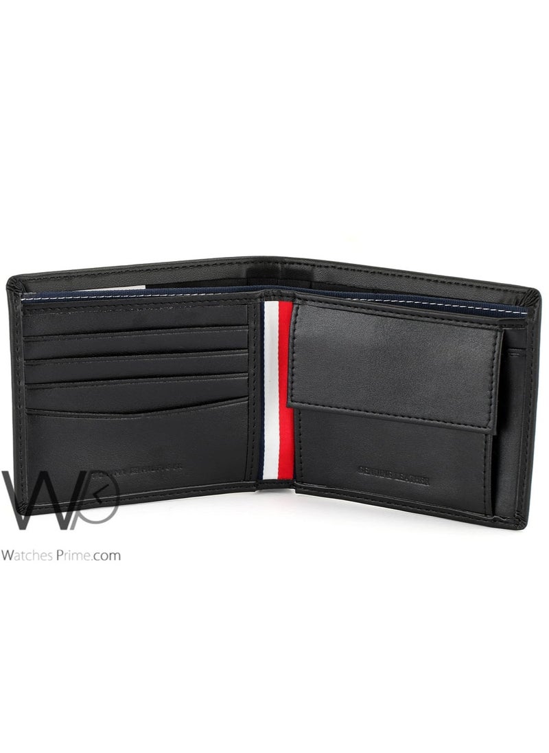 Tommy Hilfiger Plus Tommy Hilfiger Men's Purse Natural Leather Black Patterned Hilfiger  - Image 5