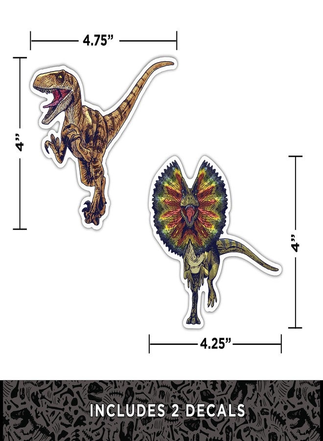 WALL PALZ Jurassic Park Licensed Decals - Set of 7 Dinosaurs and Logos Waterproof Vinyl Stickers for Car Truck Water Bottle Laptop Skateboard - Jurassic World Stickers - Image 4