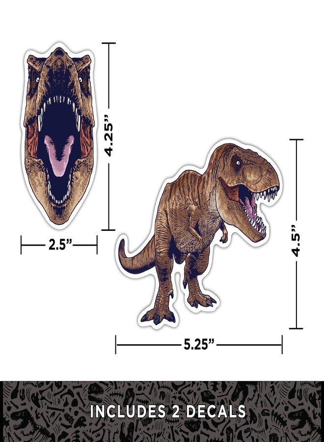 WALL PALZ Jurassic Park Licensed Decals - Set of 7 Dinosaurs and Logos Waterproof Vinyl Stickers for Car Truck Water Bottle Laptop Skateboard - Jurassic World Stickers - Image 3