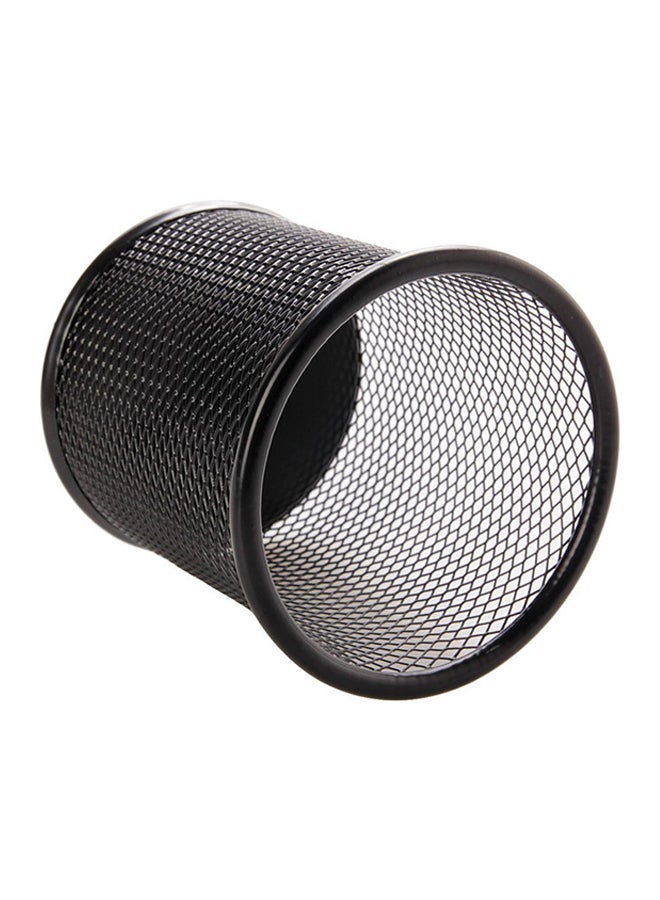 Circular Mesh Pen Holder Black - Image 2