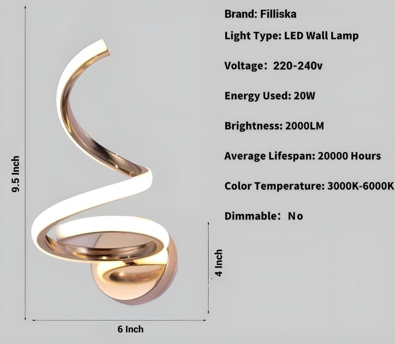 FILLISKA Luxurious LED Wall Lamp for Home with Adjustable Colour Changing Function (French Gold-7715)(1 Year Warranty) - Image 5