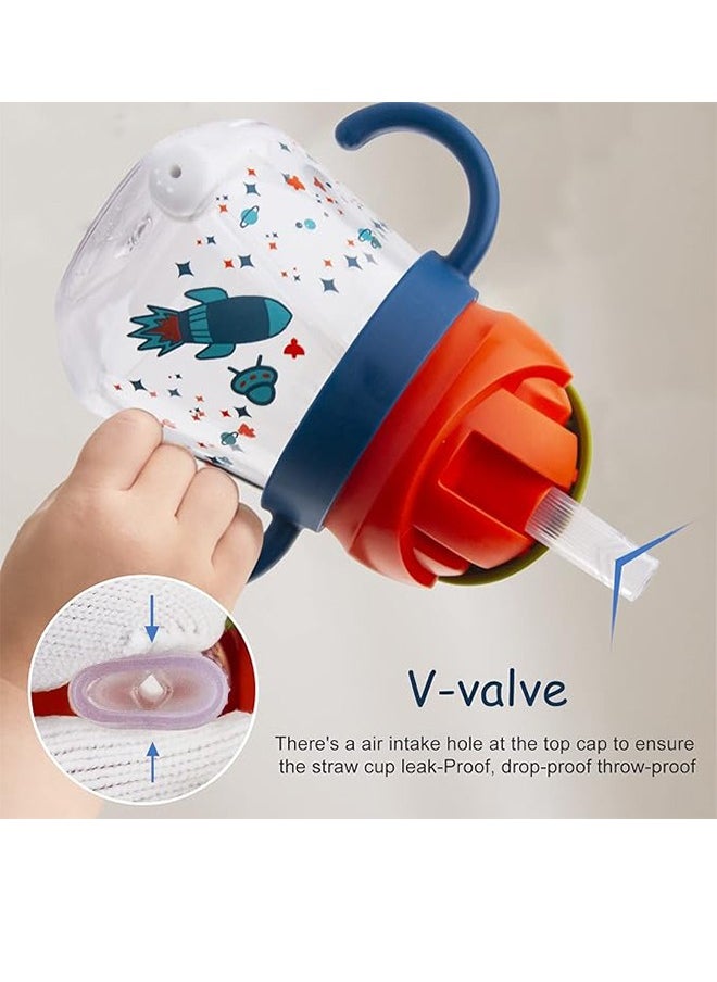 Generic - Sippy Cup For Babies Over 6 Months, Weighted Straw Anti-Spill Cup, Baby Sippy Cup With Handle, Anti-Spill, Leak-Proof Spout Cup 260 ML, BPA-Free - Image 1