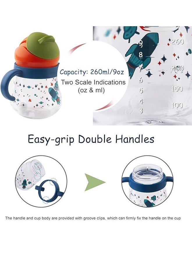Generic - Sippy Cup For Babies Over 6 Months, Weighted Straw Anti-Spill Cup, Baby Sippy Cup With Handle, Anti-Spill, Leak-Proof Spout Cup 260 ML, BPA-Free - Image 1