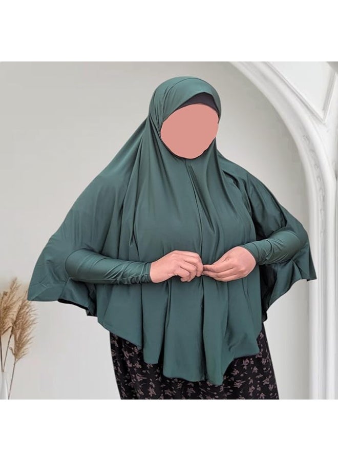 Women's Prayer Khimar – Long Sleeve Prayer Khimar Made from Soft Zayda Fabric | Ideal for Prayer, Balcony Wear, Receiving Guests, and Everyday Use - Image 3
