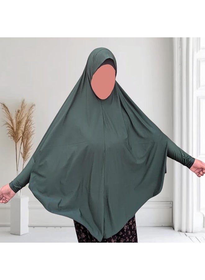 Women's Prayer Khimar – Long Sleeve Prayer Khimar Made from Soft Zayda Fabric | Ideal for Prayer, Balcony Wear, Receiving Guests, and Everyday Use - Image 4