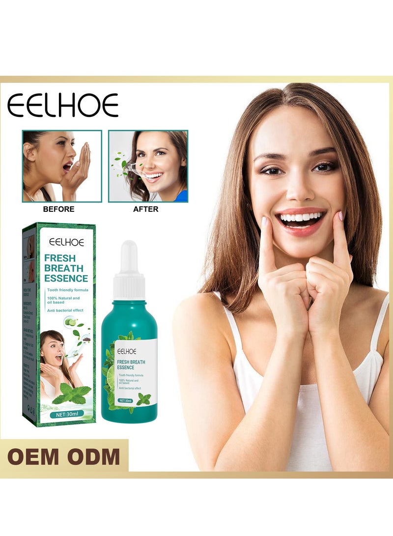 EELHOE Fresh Breath Essence Dry and Bad Mouth Smell Removing Drops Handy Fresh Breath Oil-serum - Image 1