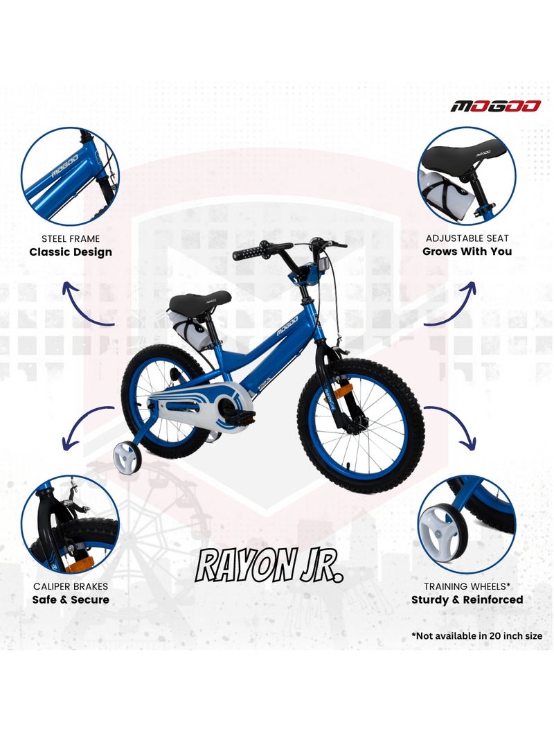 MOGOO Rayon Junior 14-Inch Kids Bike | 14-Inch Wheel Size | Adjustable Seat | 100% Assembled | For Kids | Blue - Image 3