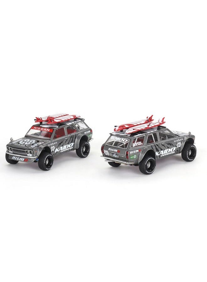Mini GT Models True Scale Miniatures Car Compatible with Nissan Datsun KAIDO 510 Wagon 4×4 Kaido Offroad V1 1/64 Diecast Car Kaido House KHMG121 - Image 1