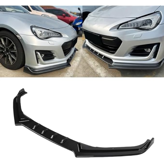 Jiawu Front Bumper Lip Spoiler Replacement Seamless Fit Fit for Subaru BRZ 2017-2021 Sporty Aesthetic Weatherproof Front Lip Guard Protector for Car Enthusiasts (Glossy Black) - Image 4