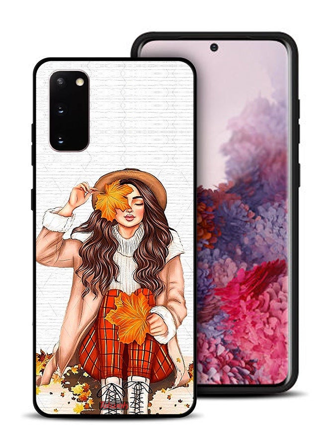 Tolwak Samsung Galaxy S20 4G Protective Case Cover Holding Autumn Leaves Art - Image 1