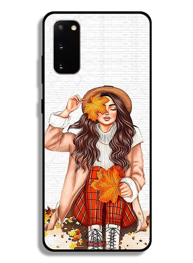 Tolwak Samsung Galaxy S20 4G Protective Case Cover Holding Autumn Leaves Art - Image 2