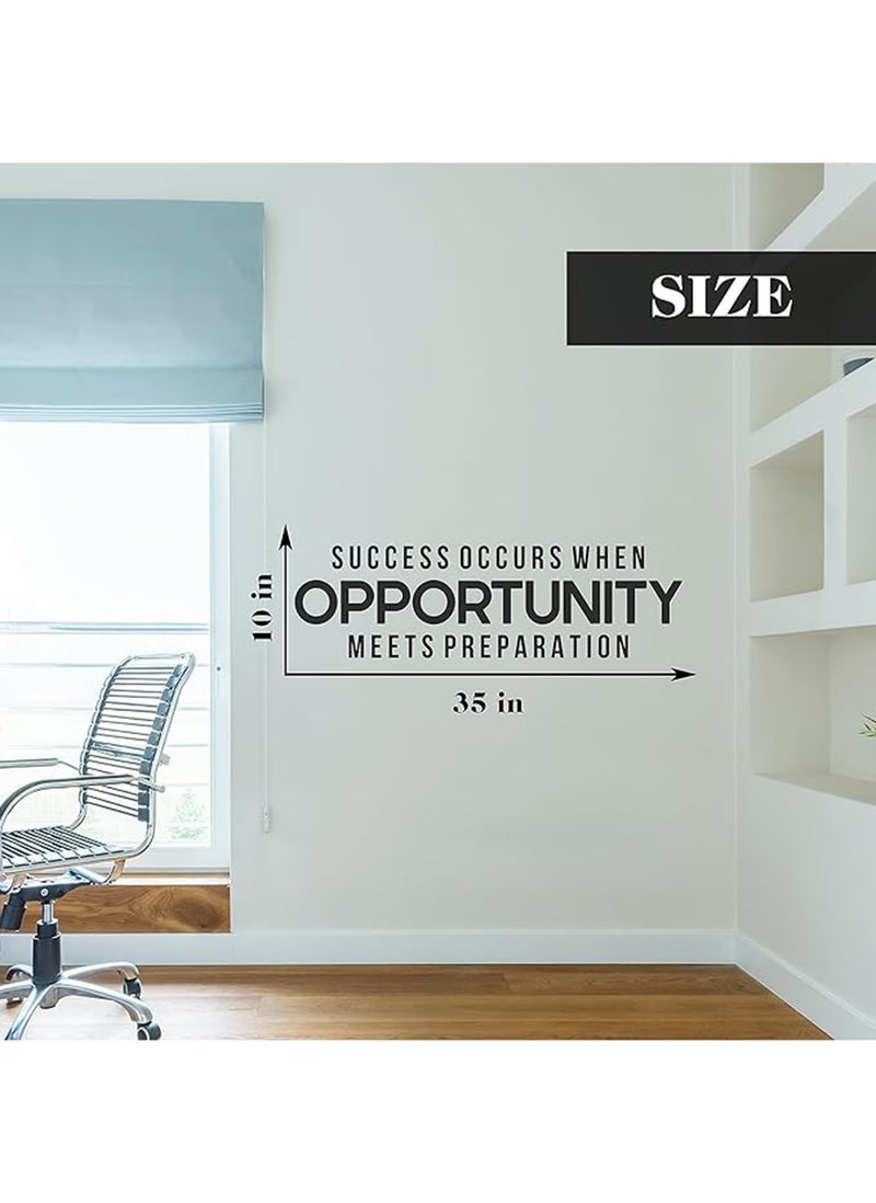 Spoil Your Wall Success Occurs When Opportunity Meets Preparation Quotes Wall Sticker, Wall Arts Home Décor Wall Decals, 35x10 inches by Spoil Your Wall  - Image 2