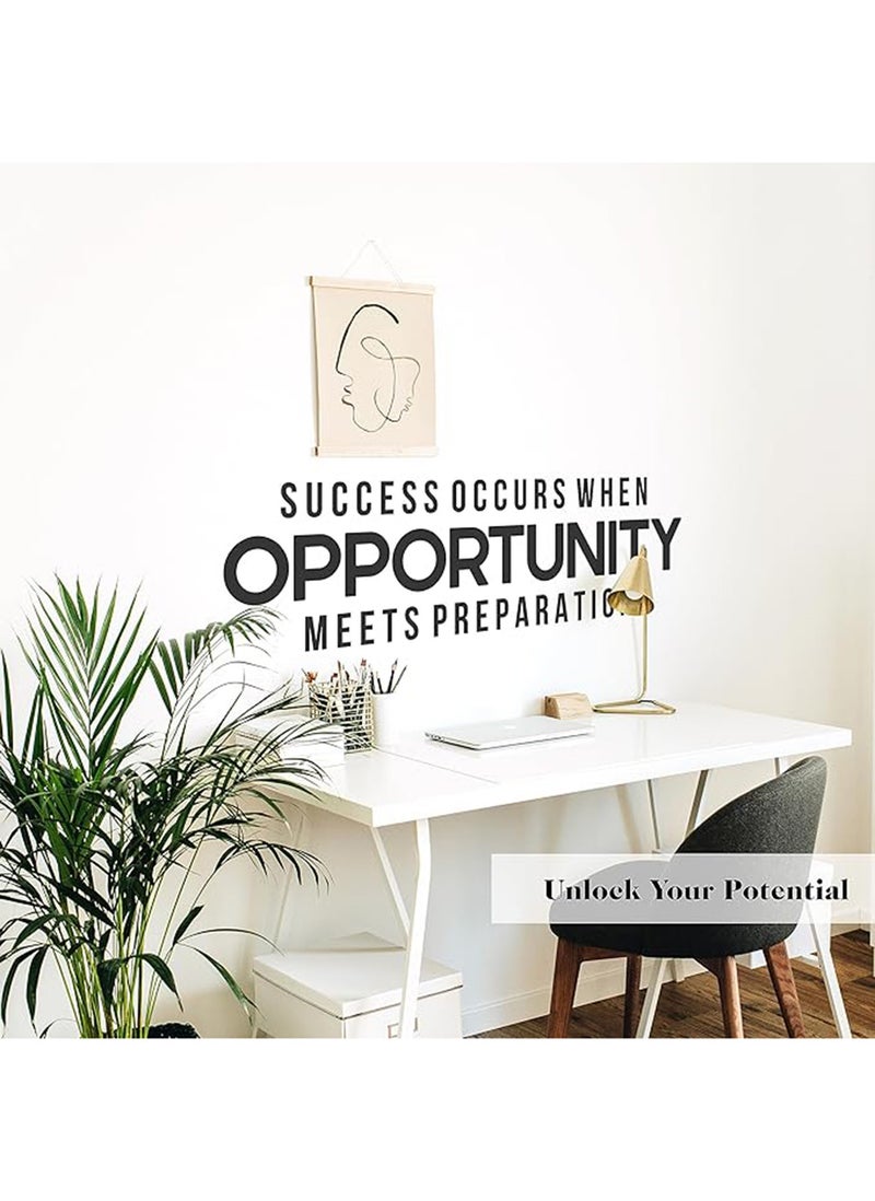 Spoil Your Wall Success Occurs When Opportunity Meets Preparation Quotes Wall Sticker, Wall Arts Home Décor Wall Decals, 35x10 inches by Spoil Your Wall  - Image 3