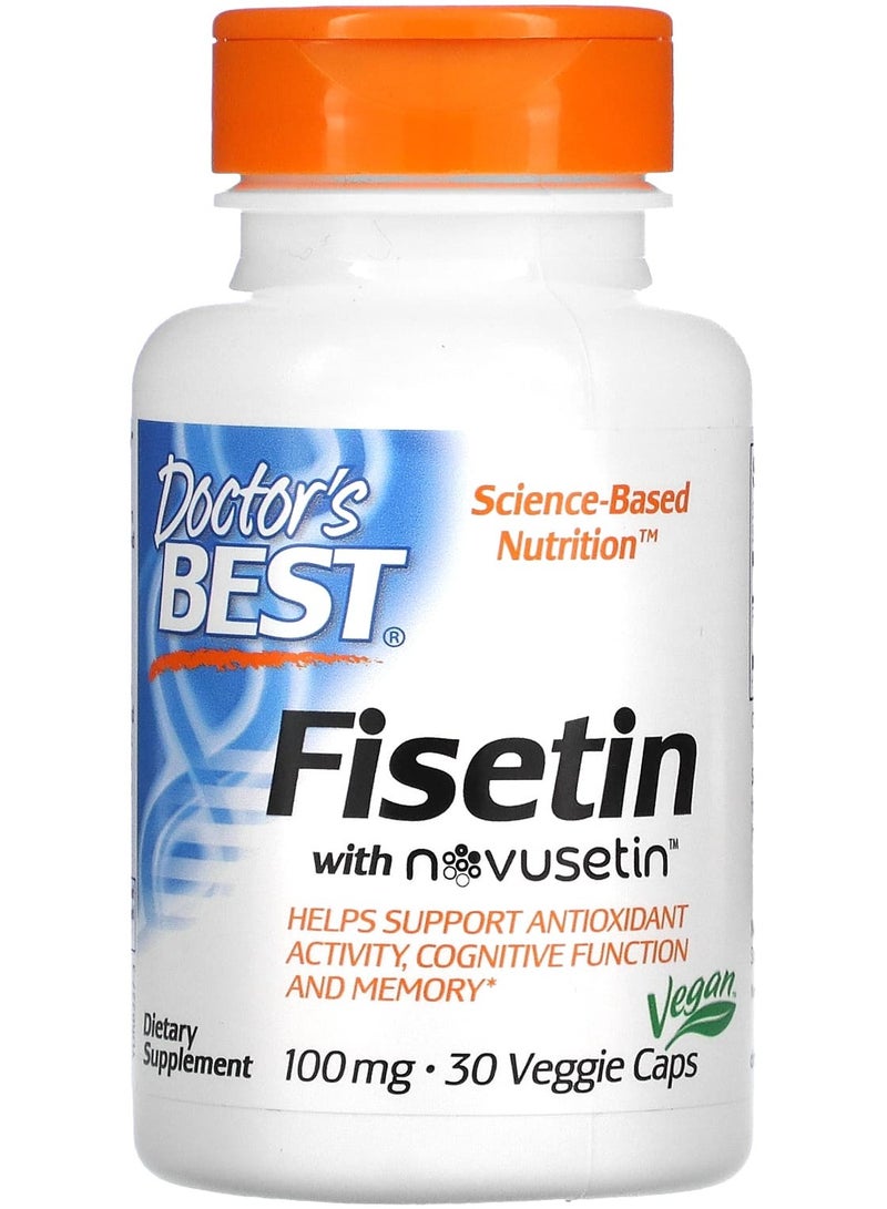 Doctor's BEST Fisetin with Novusetin, 100 mg, 30 Veggie Caps 