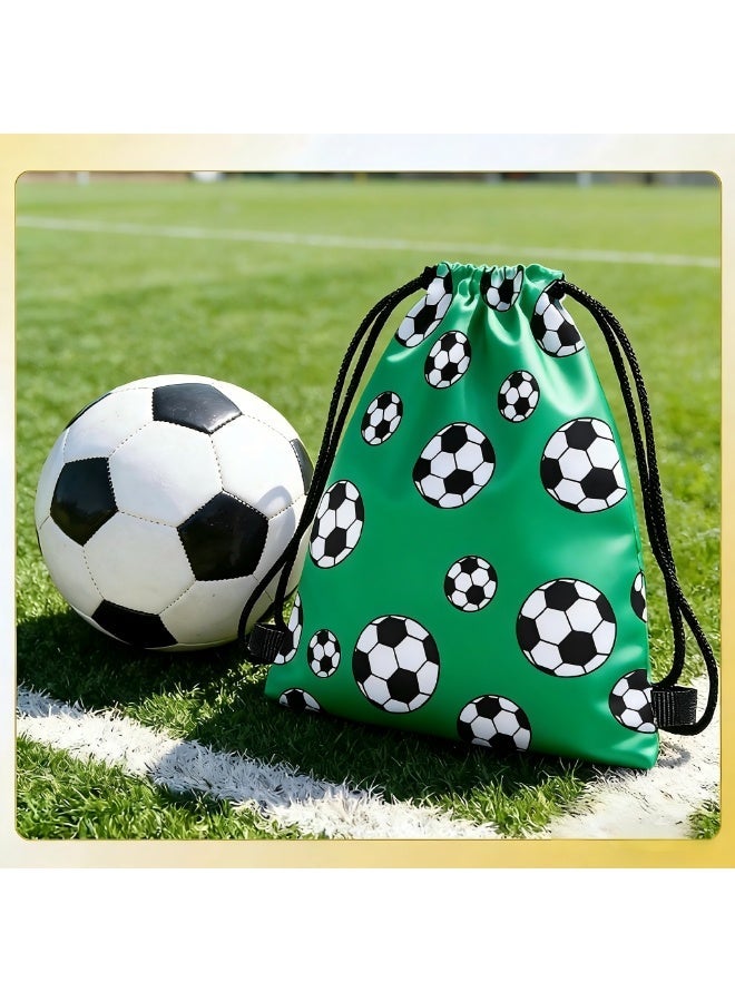 25*30cm Soccer Drawstring Backpack for Gym Sports Game Day Travel Team Party Favors Green Sports Cinch Sack Gym Bag String Backpack for Men Son Friend Birthday Gifts - Image 4