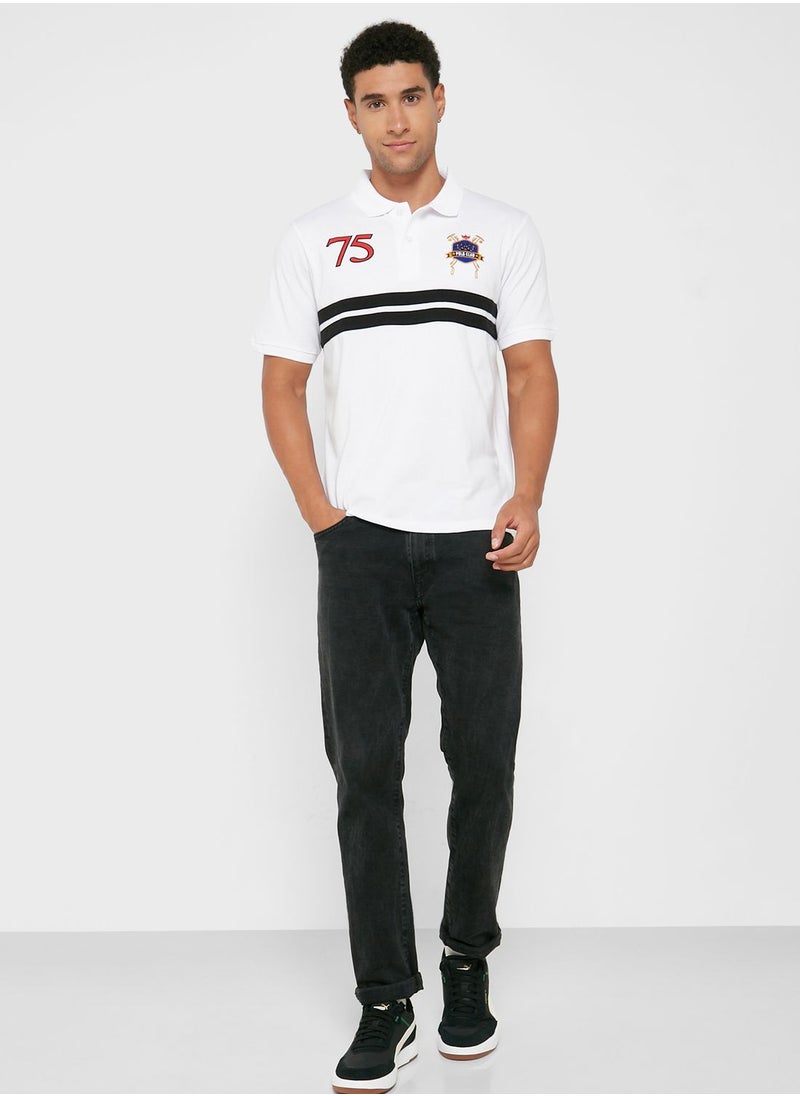 Seventy Five - Stripe Polo Shirt - Image 1