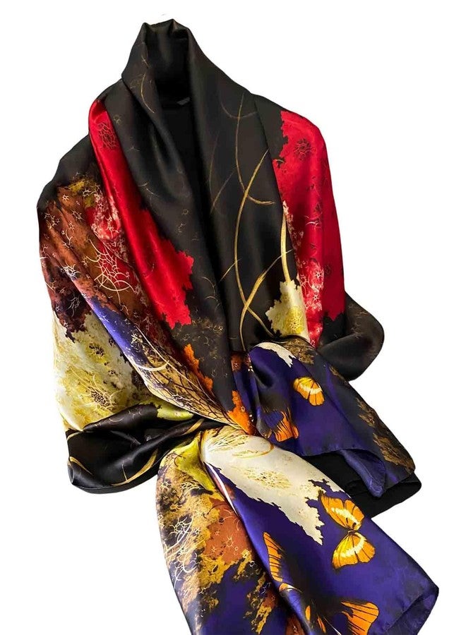 Acotavie Scarfs for Women Dressy Fashion Scarves Long Floral Pattern Scarf Lightweight Sunscreen Shawls, C027, 70.86 inches x 35.43 inches - Image 3