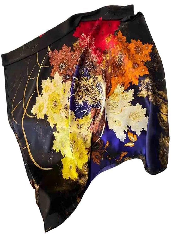 Acotavie Scarfs for Women Dressy Fashion Scarves Long Floral Pattern Scarf Lightweight Sunscreen Shawls, C027, 70.86 inches x 35.43 inches - Image 2