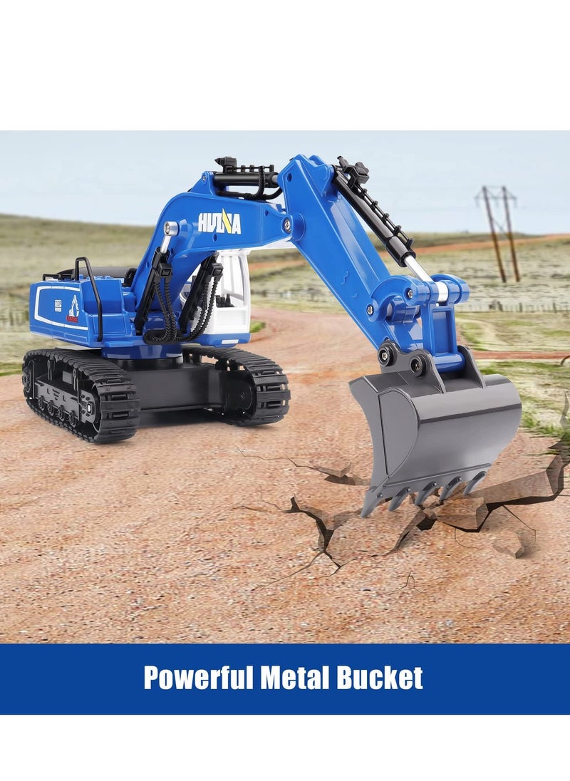 Generic - Remote Control Excavator Toy, 1/18 Scale Rc Toys Metal Shovel Double Track 360 Degree Rotation Hydraulic Excavator Toy for Kids Age 4-7 8 9 10 Year Old, Birthday Gifts Ideas - Image 1