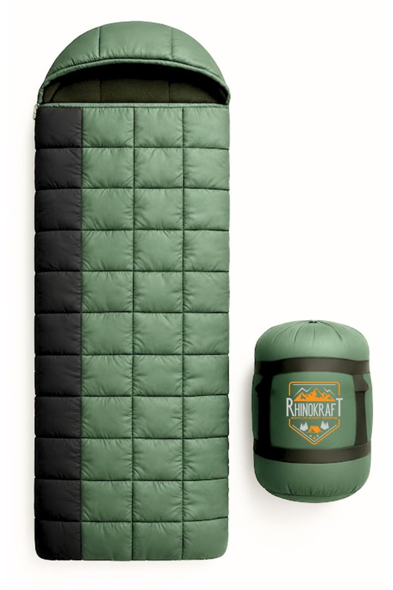 RhinoKraft -2 Degree | Anti Fleece Liner | 2.4 Kg Weight | Super Warm | Sleeping Bag for Adventure | Camping, Trekking and Outdoor Activity - Image 1