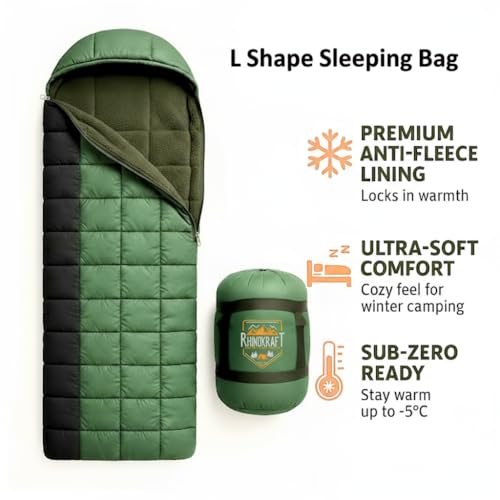 RhinoKraft -2 Degree | Anti Fleece Liner | 2.4 Kg Weight | Super Warm | Sleeping Bag for Adventure | Camping, Trekking and Outdoor Activity - Image 2