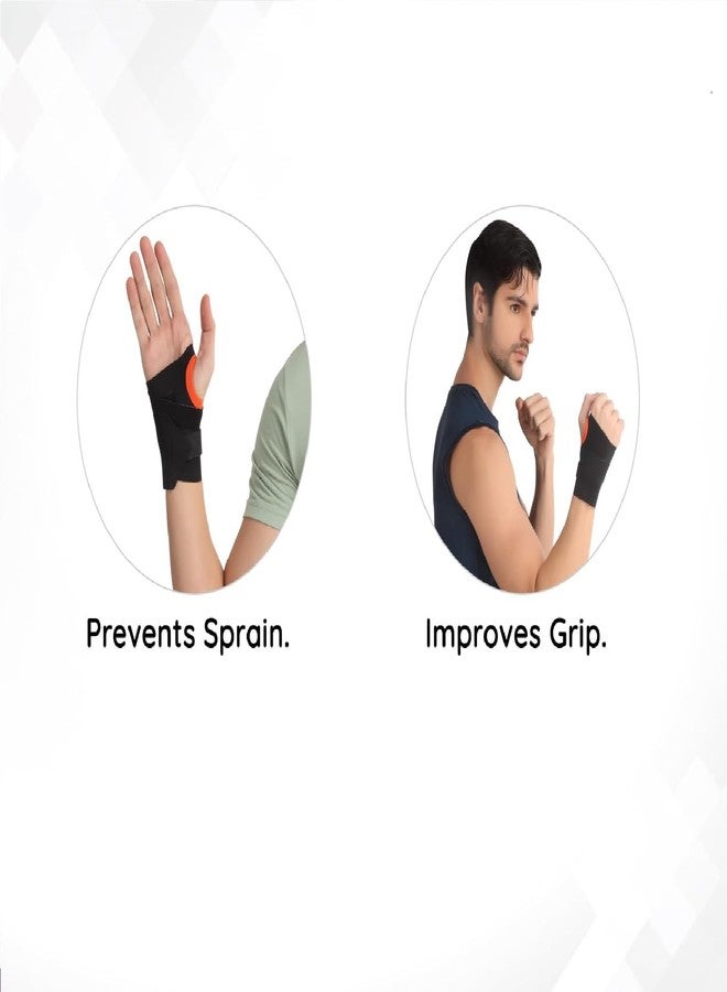 AHKIS Wrist Brace with Thumb, Support for Pain Relief & Stabilization | Lightweight & Breathable Wrist Support for Arthritis, Sprains, Tendonitis, Carpal Tunnel | Universal Fit (Black,1 Unit) - Image 3