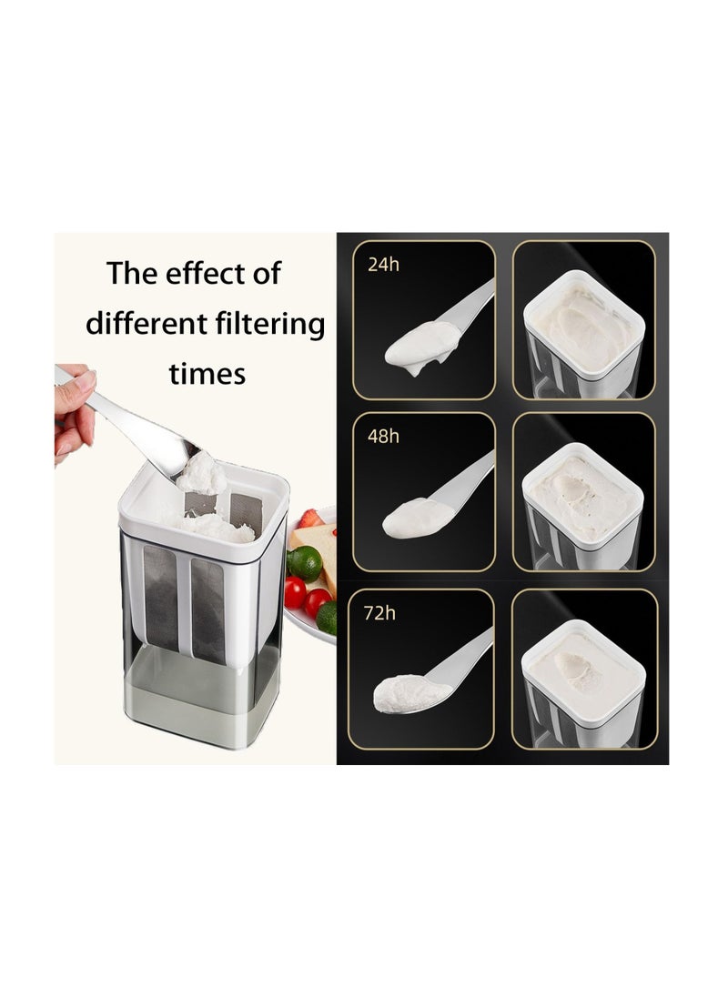 SYOSI - 1100ML Yogurt Strainer Ultra Fine Filter Mesh Reusable Rice Tea Juicing Food Sieve Lactic Acid Bacteria Preservation Box - Image 1