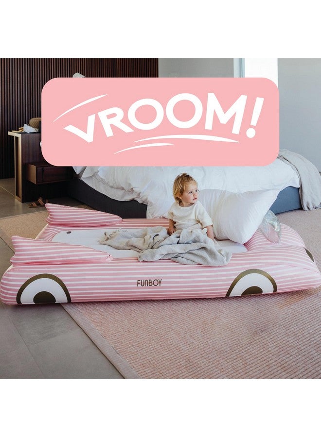 FUNBOY FUNBOY Kids Pink Inflatable Travel Bed & Mattress. Perfect for Sleepovers. Includes Carrying Case Storage Bag, Twin  - Image 2
