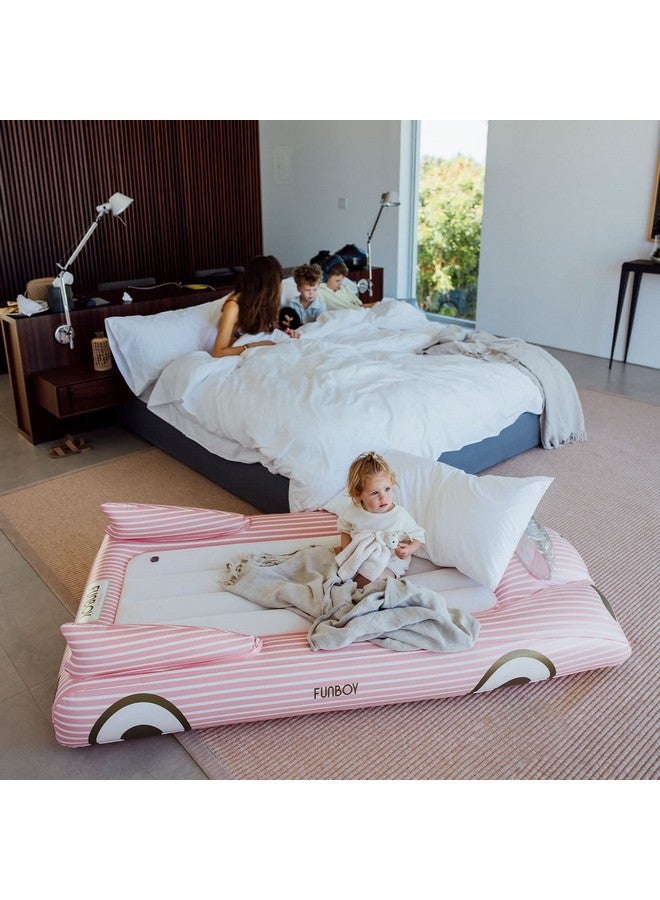 FUNBOY FUNBOY Kids Pink Inflatable Travel Bed & Mattress. Perfect for Sleepovers. Includes Carrying Case Storage Bag, Twin  - Image 4