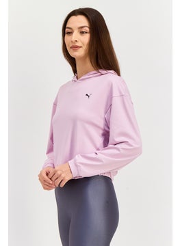 PUMA Women Sportswear Fit Brand Logo Long Sleeves Outdoor Sweatshirt, Lilac  - Image 3