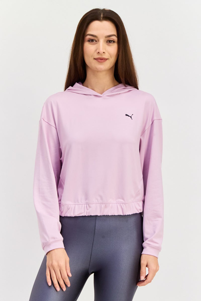 PUMA Women Sportswear Fit Brand Logo Long Sleeves Outdoor Sweatshirt, Lilac - Image 1