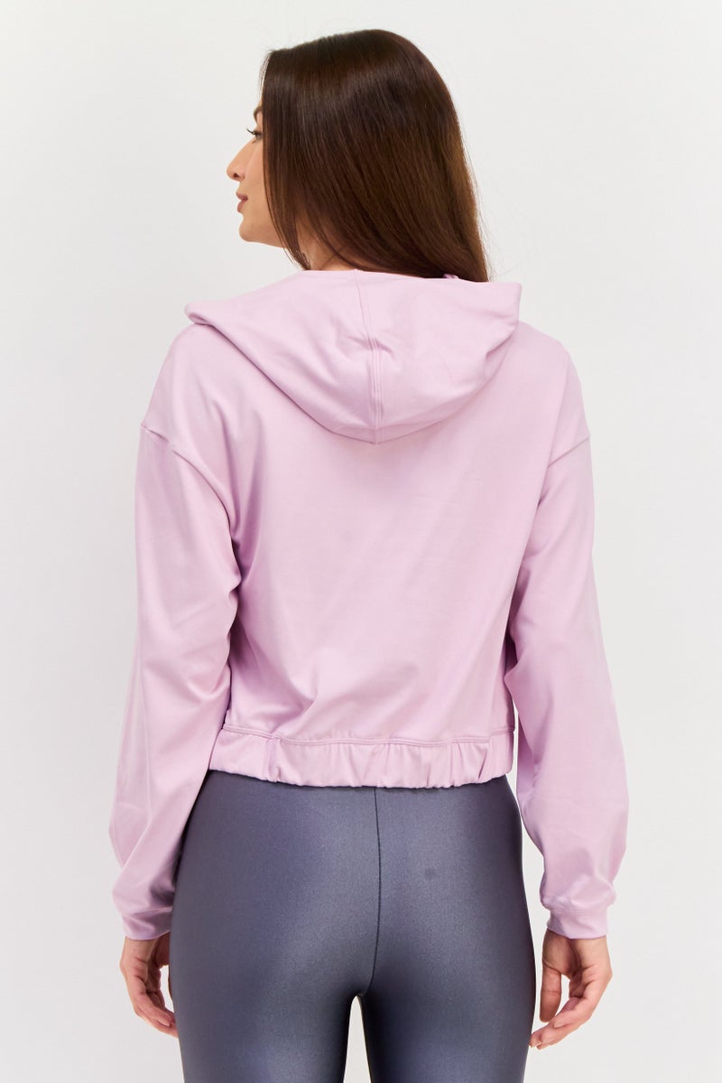 PUMA Women Sportswear Fit Brand Logo Long Sleeves Outdoor Sweatshirt, Lilac - Image 2