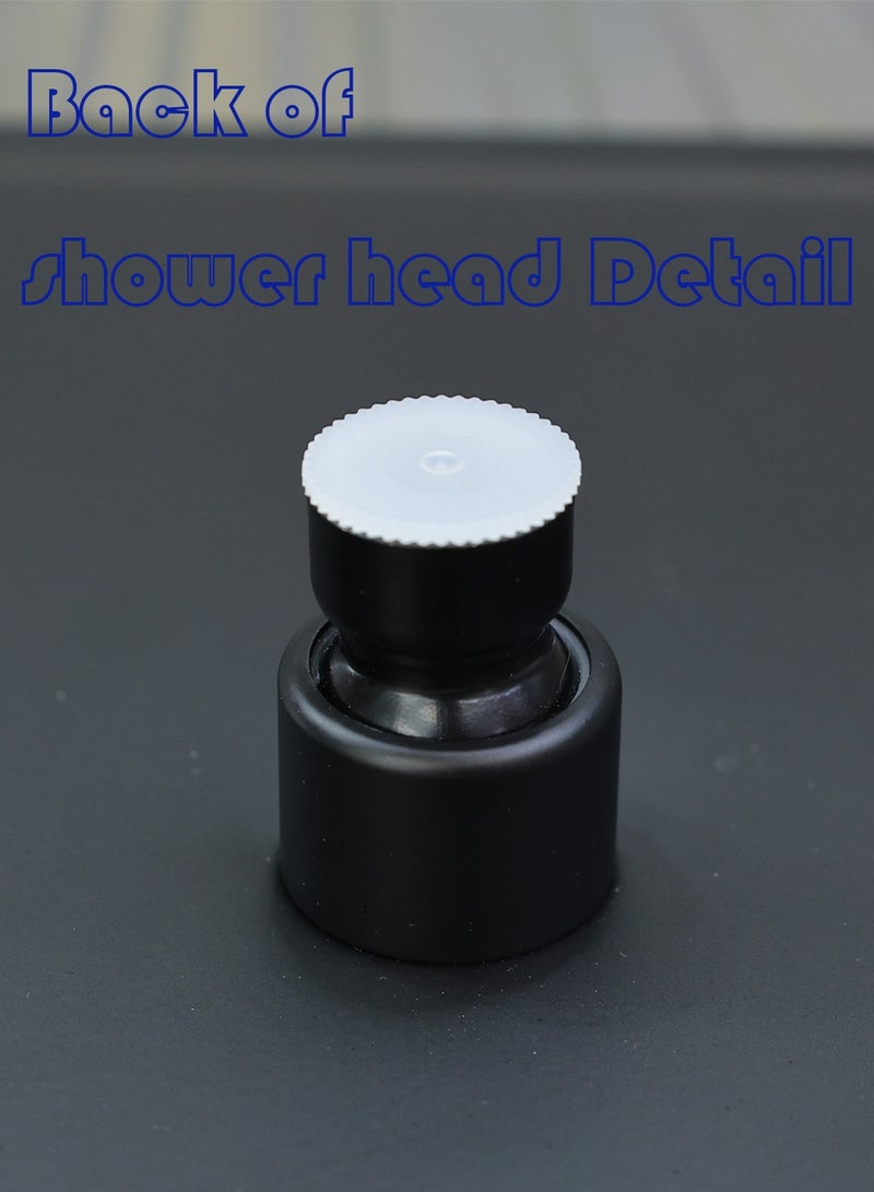 Square Rain Shower G1/2 Adjustable Angle High Pressure Shower Head Bathroom Shower Head Polished Black Bathtub Rain Shower Head Replacement 30*30cm  - Image 5