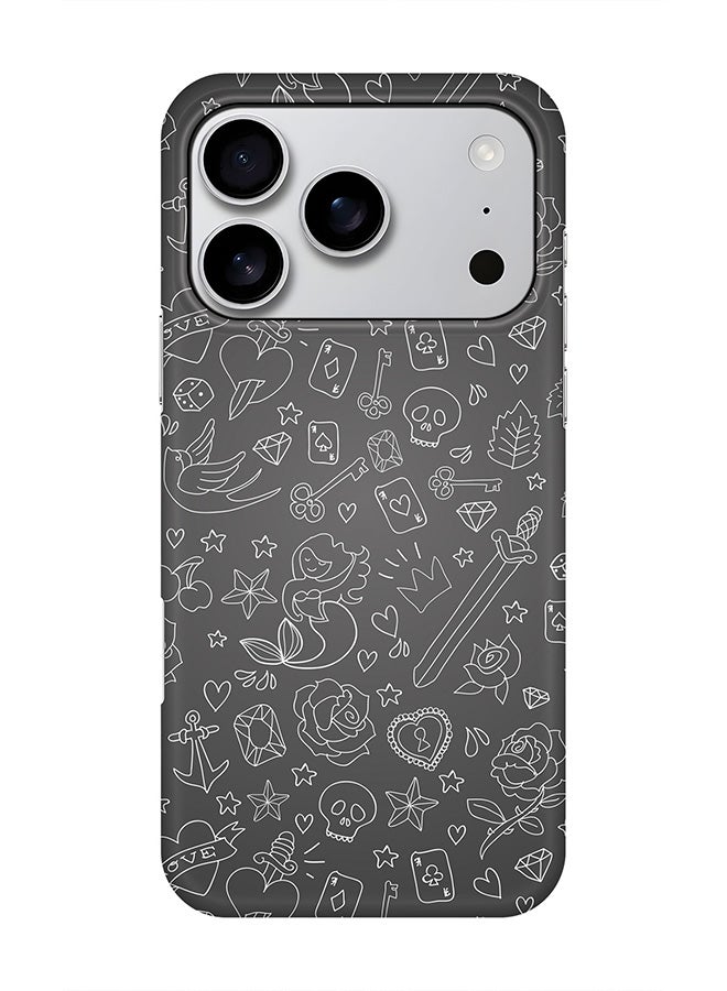 Stylizedd For iPhone 17 Pro,Case, [Compatible with MagSafe] Magnetic cover Slim fit Protection Matte, - Doodles
