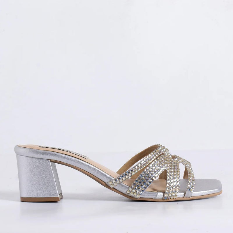 Crystalicious Asin 2.0 Handcarfted Block Heel 2.5 Inches Round Toe High Heel for for Party, Casual, Work, Date, Cocktail, Nightclub - Image 4