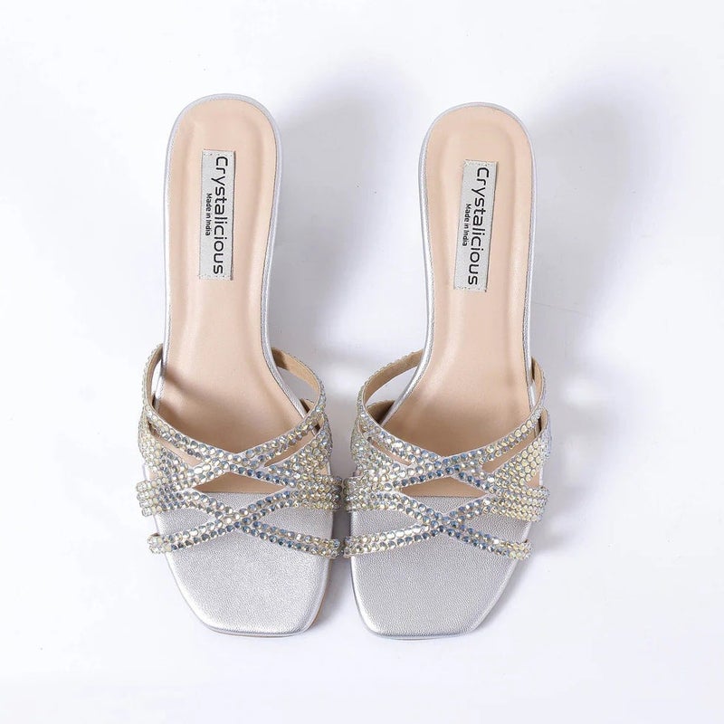 Crystalicious Asin 2.0 Handcarfted Block Heel 2.5 Inches Round Toe High Heel for for Party, Casual, Work, Date, Cocktail, Nightclub - Image 2