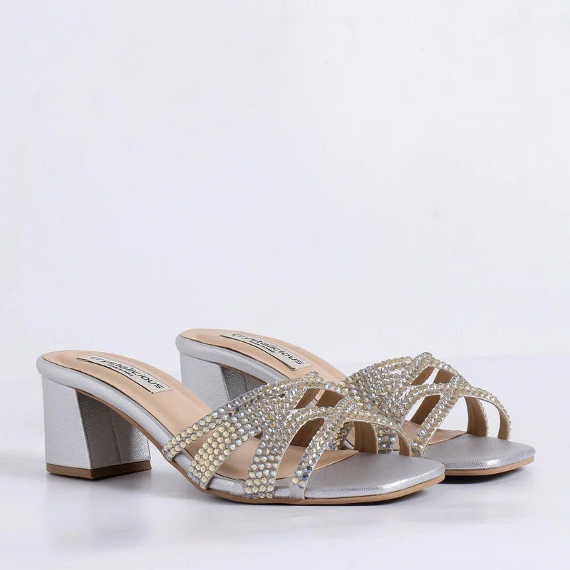 Crystalicious Asin 2.0 Handcarfted Block Heel 2.5 Inches Round Toe High Heel for for Party, Casual, Work, Date, Cocktail, Nightclub - Image 1