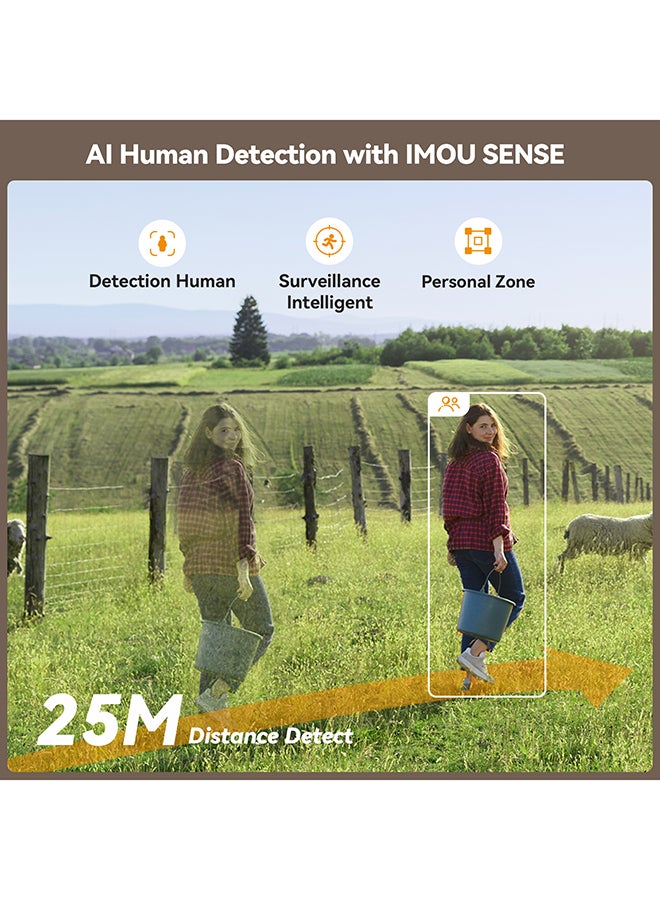 IMOU 5MP Security Camera Solar Battery Camera AOV PT 4G & Wi-Fi Outdoor Camera With Solar Panel Home CCTV Camera 10000mAh Rechargeable Battery Two-way Audio Support up to 512GB SD Card - Image 5
