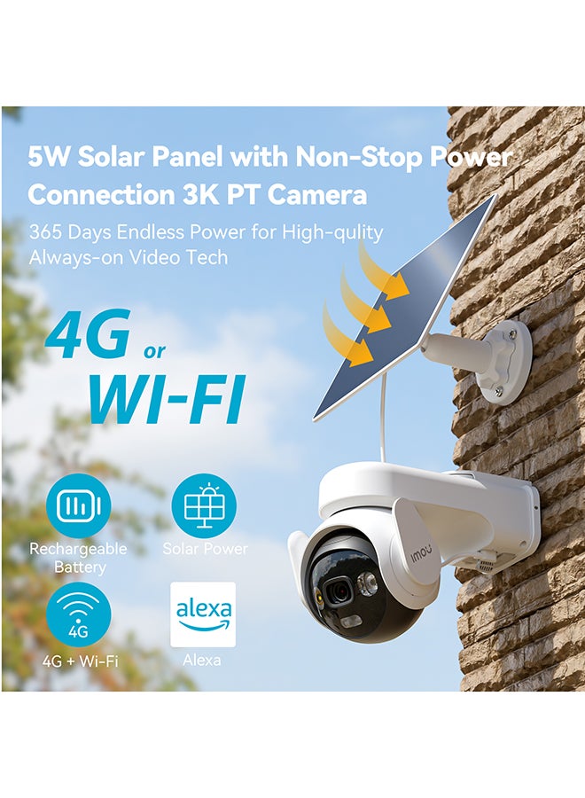IMOU 5MP Security Camera Solar Battery Camera AOV PT 4G & Wi-Fi Outdoor Camera With Solar Panel Home CCTV Camera 10000mAh Rechargeable Battery Two-way Audio Support up to 512GB SD Card - Image 2
