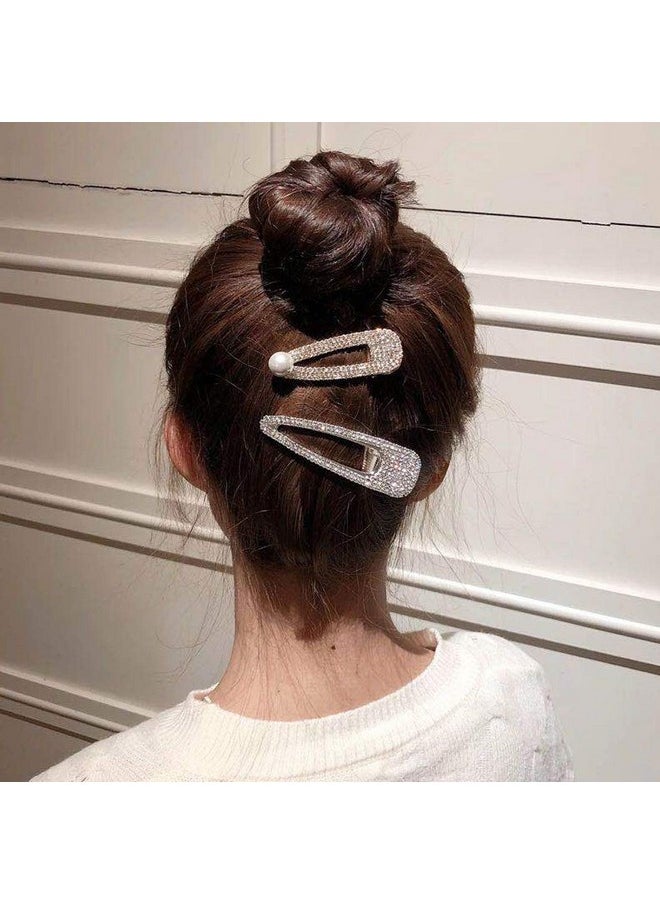 Messen 8 Pack Shining Rhinestone Alligator Hair Clips Bling Ab Crystal Duck Bill Hair Barrettes Sparkly Geometric Hair Pins Hair Accessories For Women  - Image 5