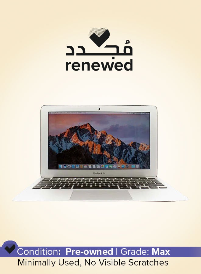 Renewed - MacBook Air A1465 (2012) Laptop With 11-Inch Full HD Display, Core i5 Processor/Dual Core/4GB RAM/256GB SSD/macOS English/Arabic Silver