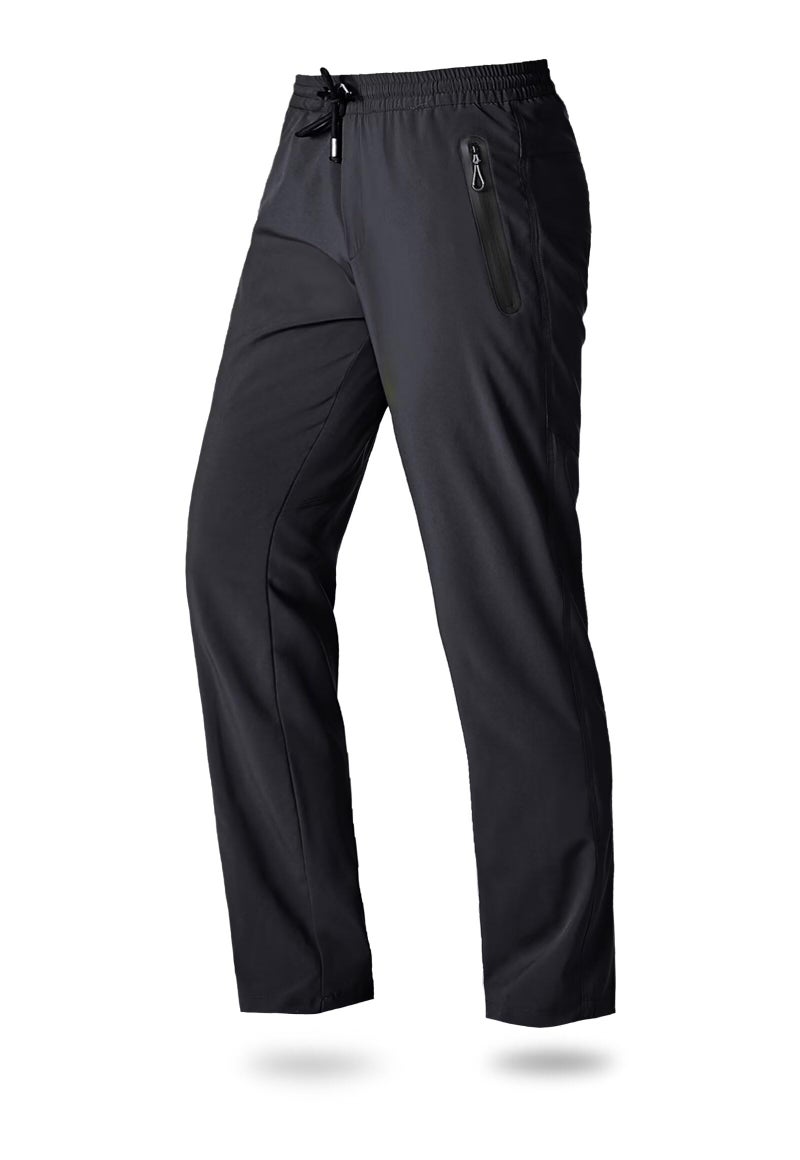 Boladeci Mens Jogger Elastic Waist Pants Quick Dry Athletic Workout Stretch Breathable Running Active Pull On Sports Jogging Sweatpants for Men Black 34 - Image 1