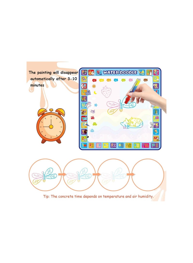 Dubkart 100 X 100 cm Extra Large Aqua Magic Doodle Mat, Colorful Educational Water Drawing Doodling Mat Coloring Mat for Kids Toddlers Boys Girls - Image 4