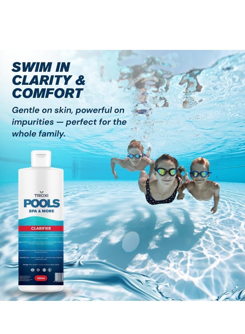 Trioxi Pool & Spa Water Clarifier – Clears Cloudy Water Fast – Coagulates Fine Particles for Easy Filtration – Safe for Hot Tubs, Jacuzzis, & Swimming Pools - Image 2