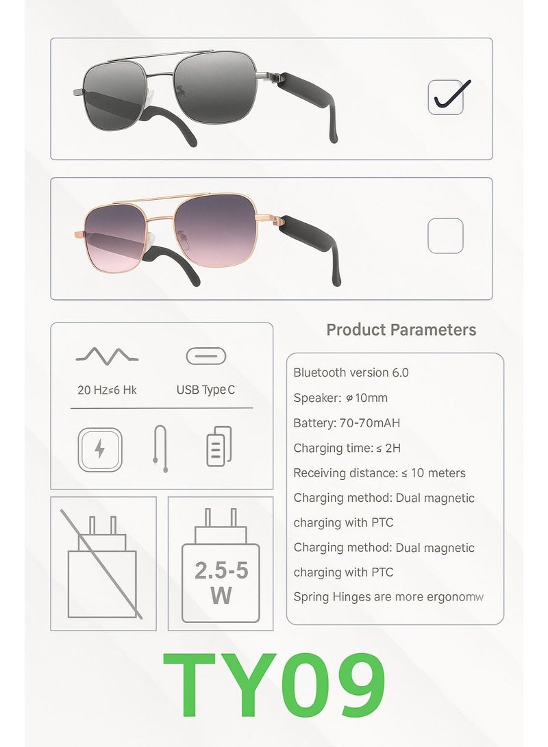 Smartberry TY09 Smart Glasses – Style Meets Technology - Image 2