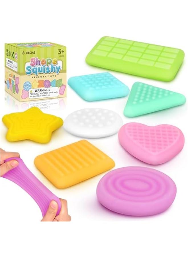 Arabest Squishy Sensory Toys for Kids: Calm Down Sensory Toys for Autistic Children Toddlers Special Needs, Squeeze Stretch Anxiety Relief Autism Toys, Sensory Shapes Learning Toys Classroom Must Haves  - Image 1