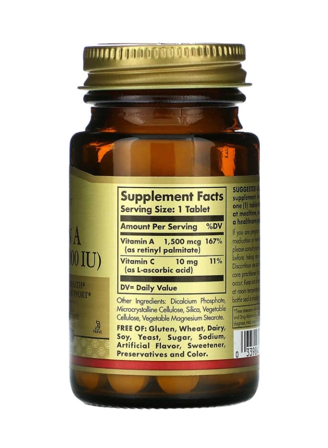Solgar Dry Vitamin A, 1,500 Mcg 5,000 Iu, 100 Tablets - Image 2