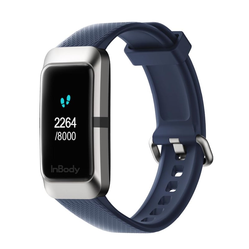 InBody ساعة تتبع اللياقة البدنية InBody Band 3، جهاز قياس نسبة الدهون في الجسم، متتبع النشاط مع مراقب معدل ضربات القلب، ساعة ذكية - متتبع اللياقة البدنية بشاشة ملونة (كحلي) - Image 1