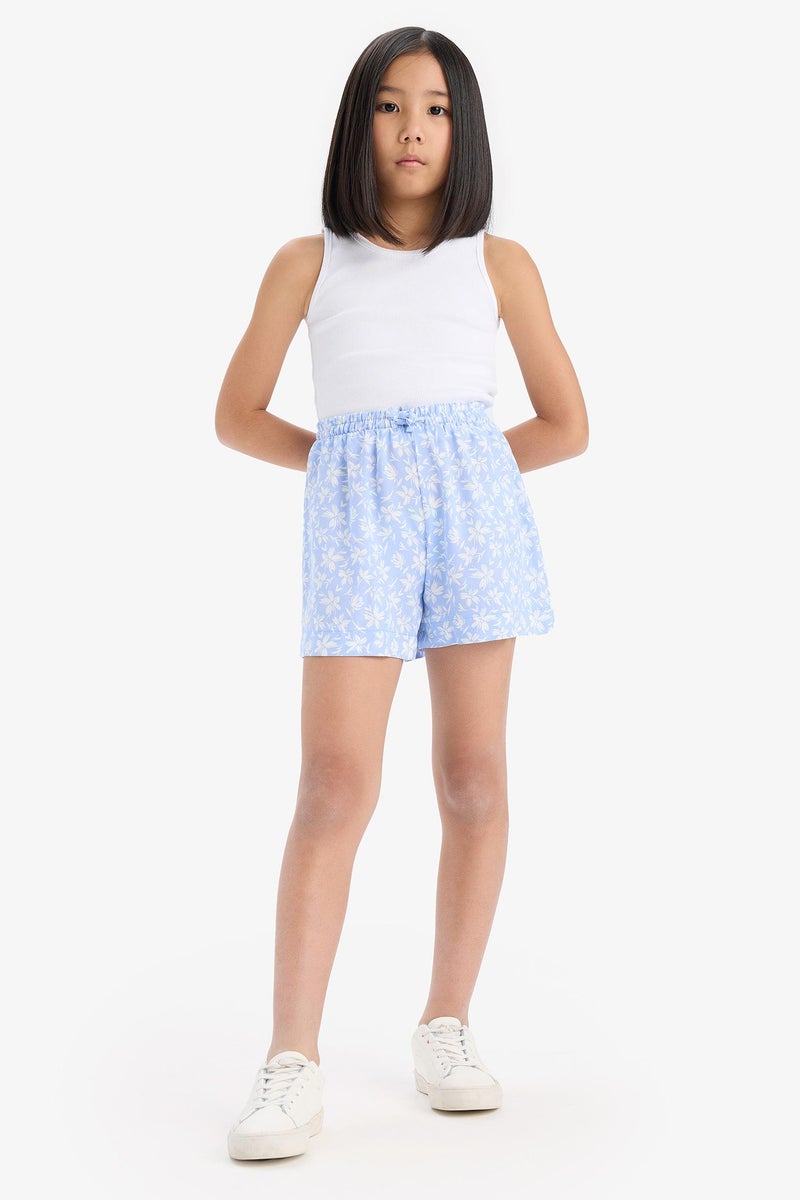 DeFacto Girl Floral Patterned Viscose Shorts - Image 2